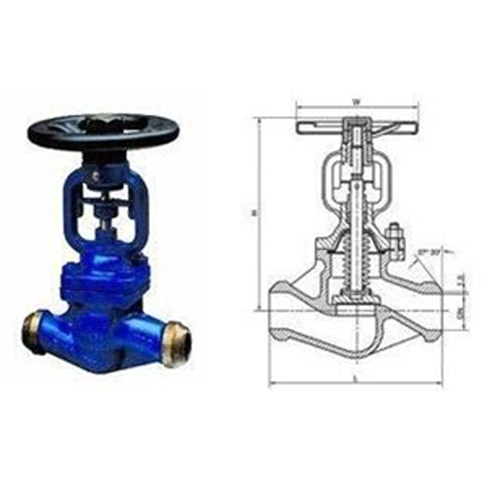 Structural characteristics of butt welded bellow seal globe valve