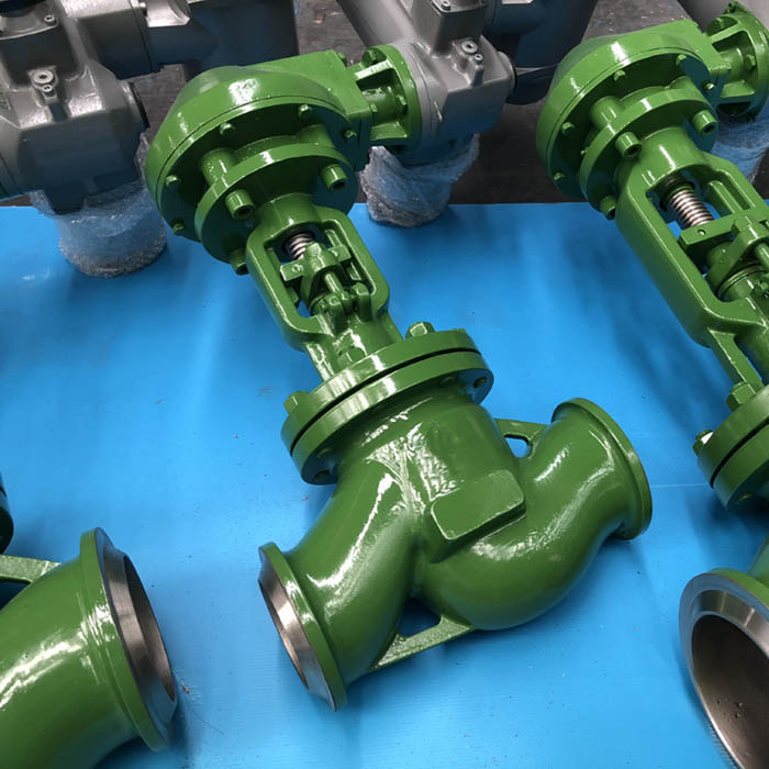 Motorized operation industrial straight globe valve flange type pn16 from Chinese manufacturer