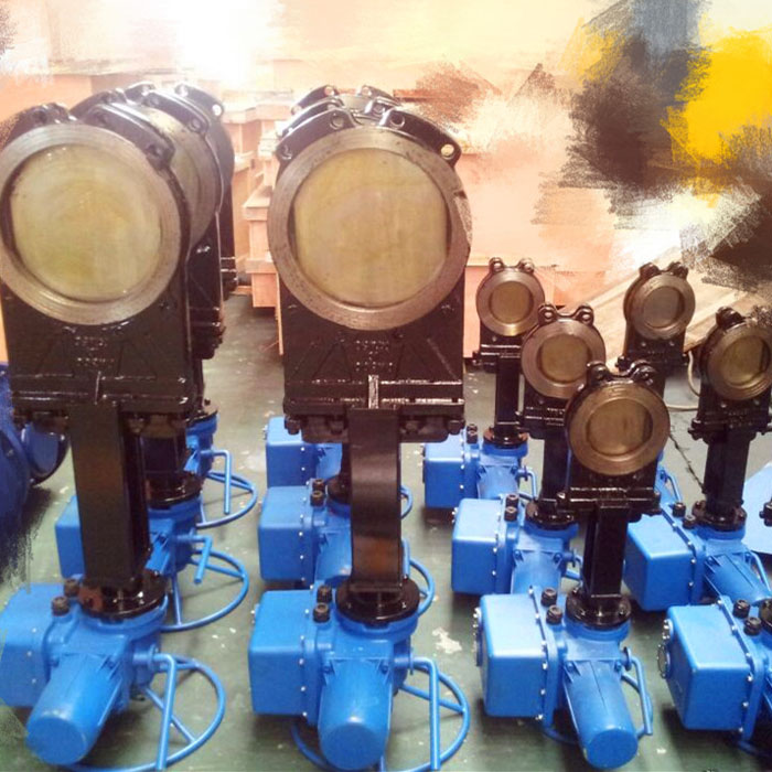 Electric Knife gate valve wafer type ductile iron body 4 inch 6 inch from Chinese manufacturer
