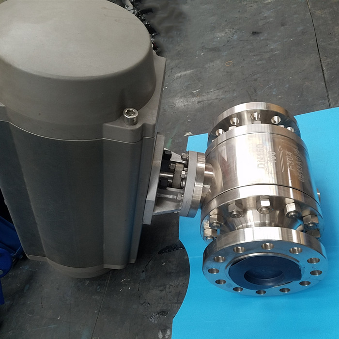 Pneumatic high pressure Ball valve trunnion mounted type DN150 for anti-corrosion from China exporter