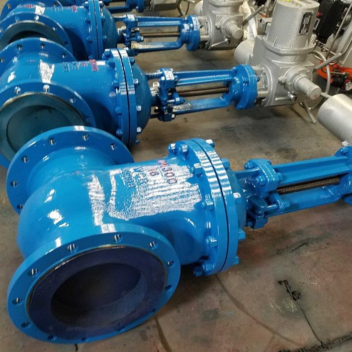 Electric actuator multi turn type gate valve DN300 for Thailand power plant from China company