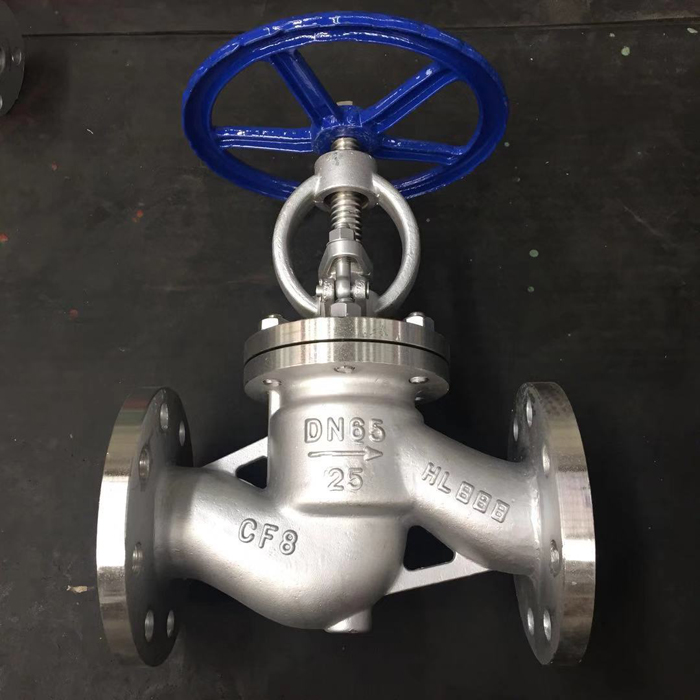 PN25 OS&Y globe valve SS CF8 for petrochemical pipeline from Chinese factory