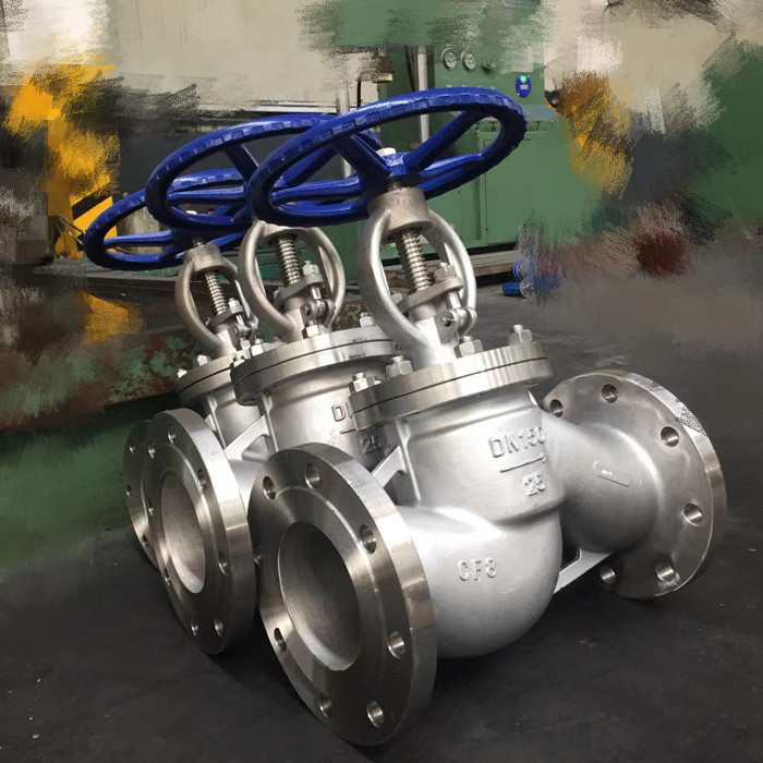 T pattern Stop valve CF8 stainless steel nominal pressure 25 bar from Chinese trading company
