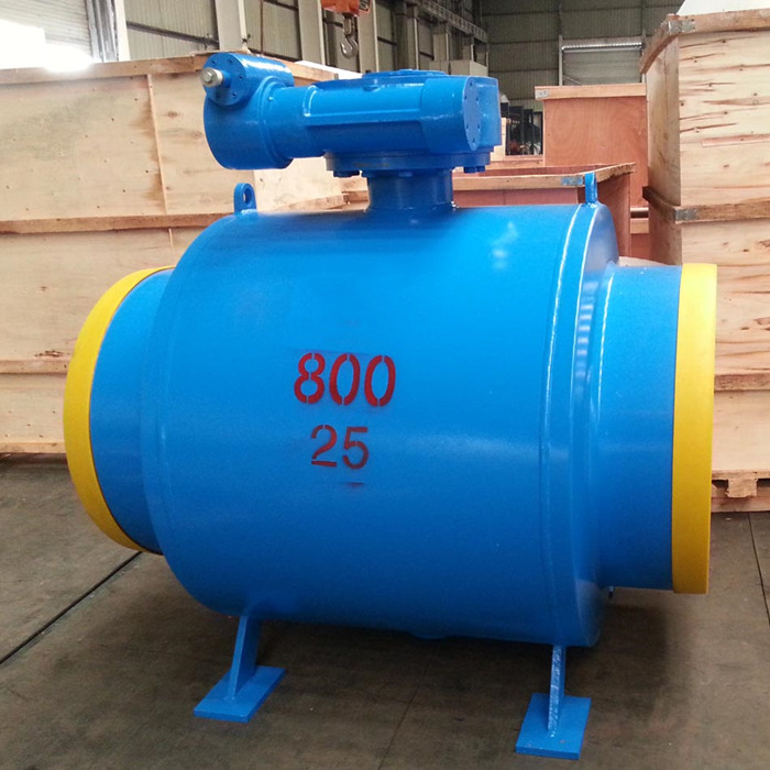 Welded body ball valve DN800 for hot water in heating pipelines from Chinese manufacturer