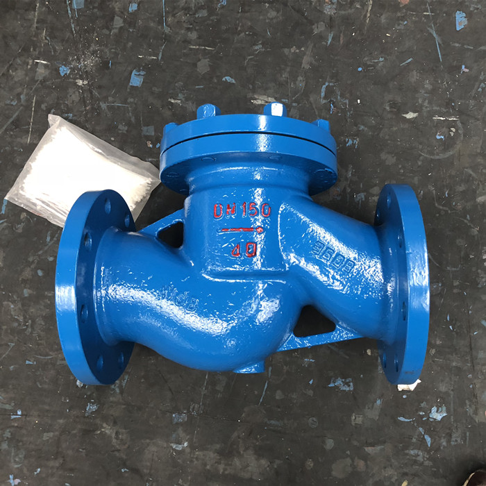 cast steel check valve, lift type, EN 13709, double flanged, body cast steel, disc 13Cr, seat 13Cr,DN150, PN40, bolted cover,