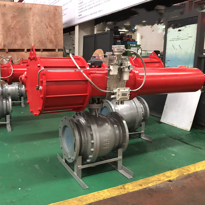 explosion safe ball valves, 2PC, PMSS seat,SR pneumatic actuator