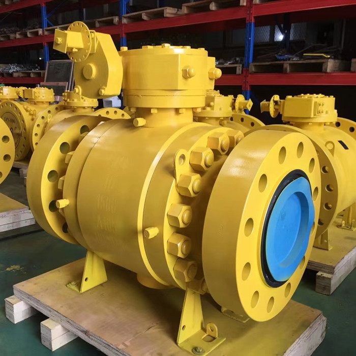 API 6D ball valves, 3PC construction, trunnion mounted, DBB, double flanged RJ,