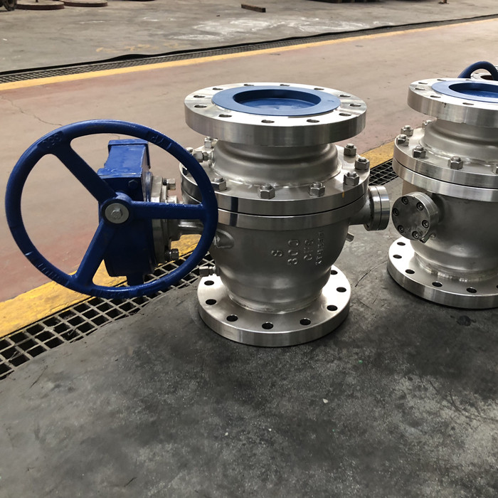 CF8 body ball valve, trunnion mounted, full port, API 6D