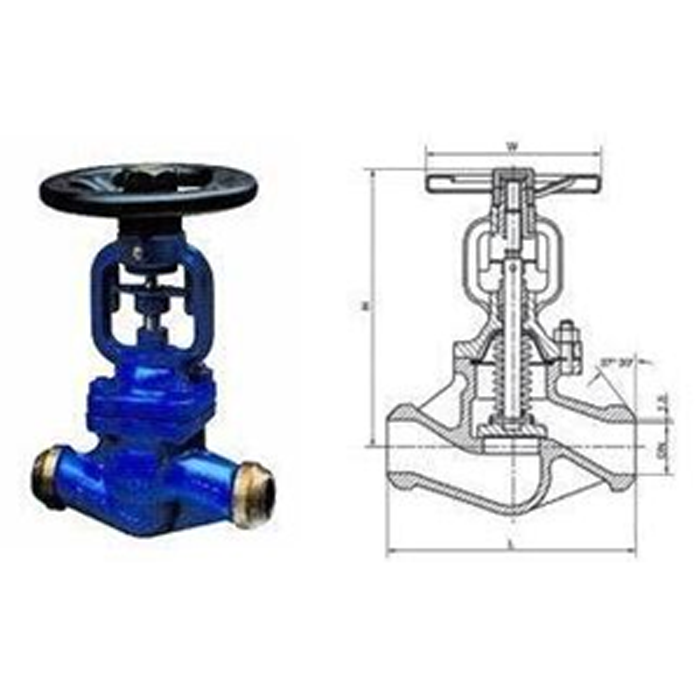 Características estructurales de la válvula de globo con sello de fuelle soldado a tope
