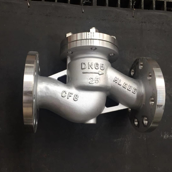 válvula de retención piston tipo CF8 brida conexión DN65 de China proveedor