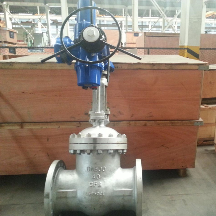 Válvula de compuerta PN40 de acero inoxidable motorizada para servicio ácido del proveedor chino